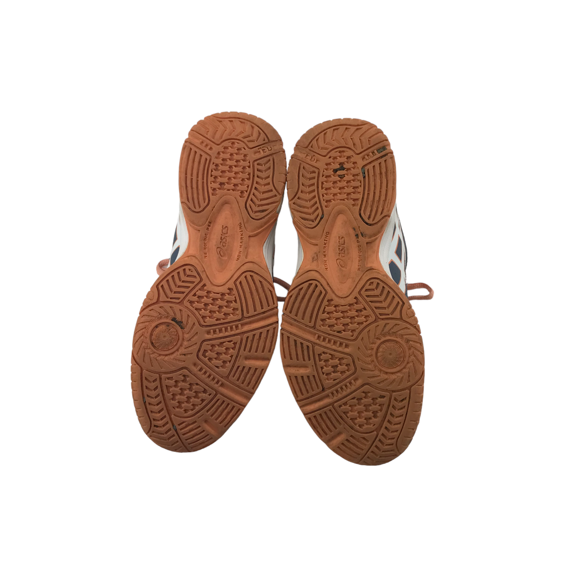 Asics Trainers Shoe Size 3 Grey and Peachy with Laces ApparelXchange CIC