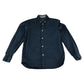 H&M shirt 11-12 years navy with white polka dots button up cotton