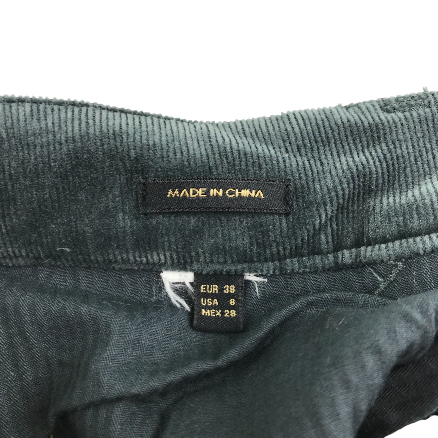 Massimo Dutti trouser women's size EUR38 grey corduroy