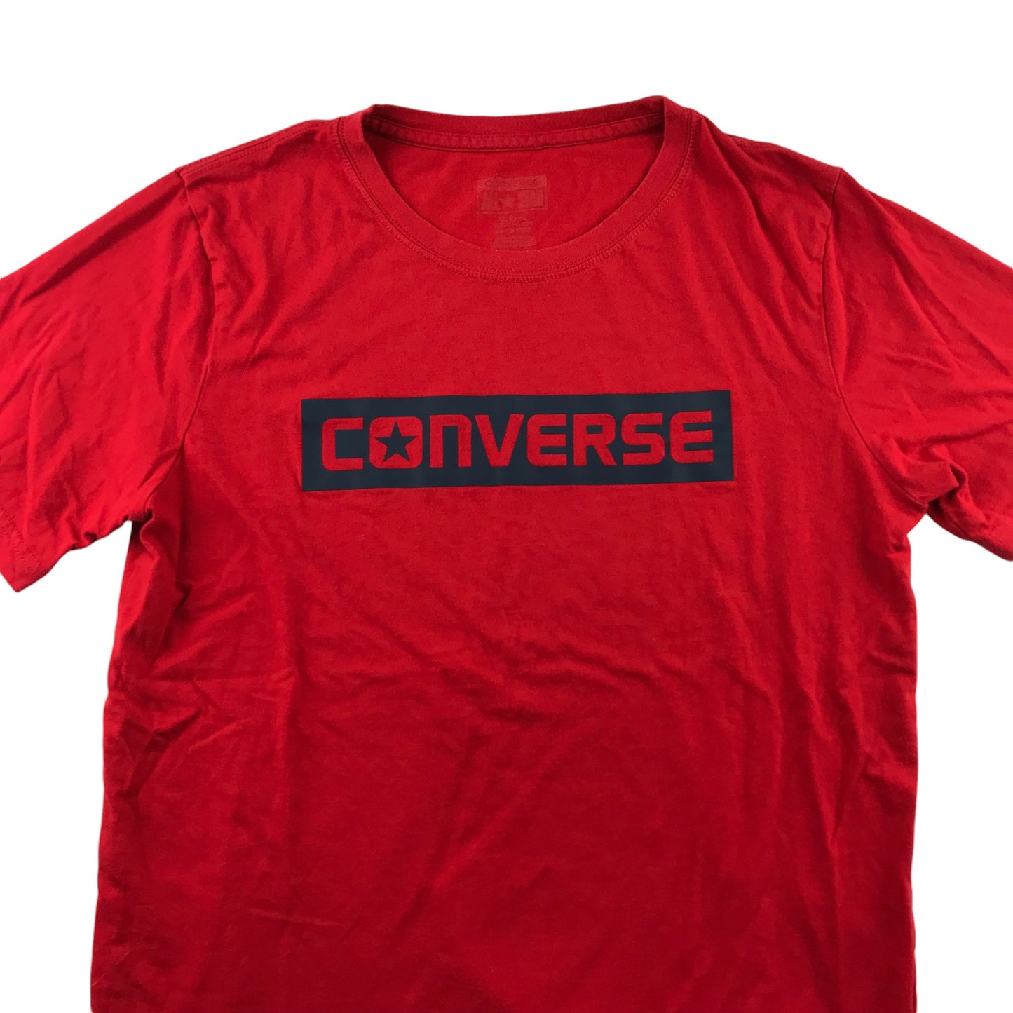 Converse T-Shirt 13-15 Years Red Large Logo Cotton