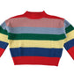 Monki jumper women's XS multicoloured colourful stripy cuffed arms