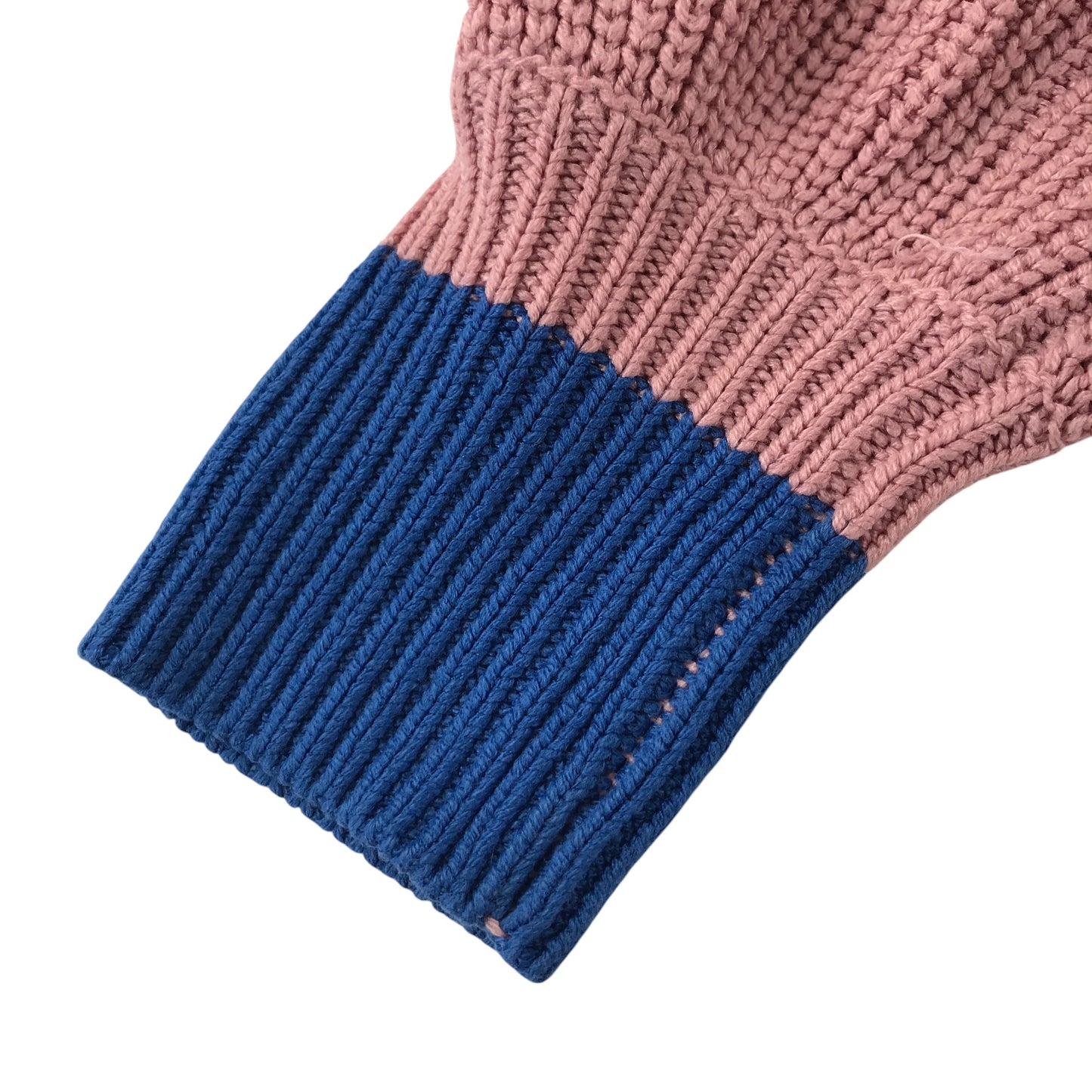 Monki jumper women's XS multicoloured colourful stripy cuffed arms