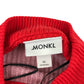 Monki jumper women's XS multicoloured colourful stripy cuffed arms