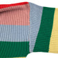 Monki jumper women's XS multicoloured colourful stripy cuffed arms