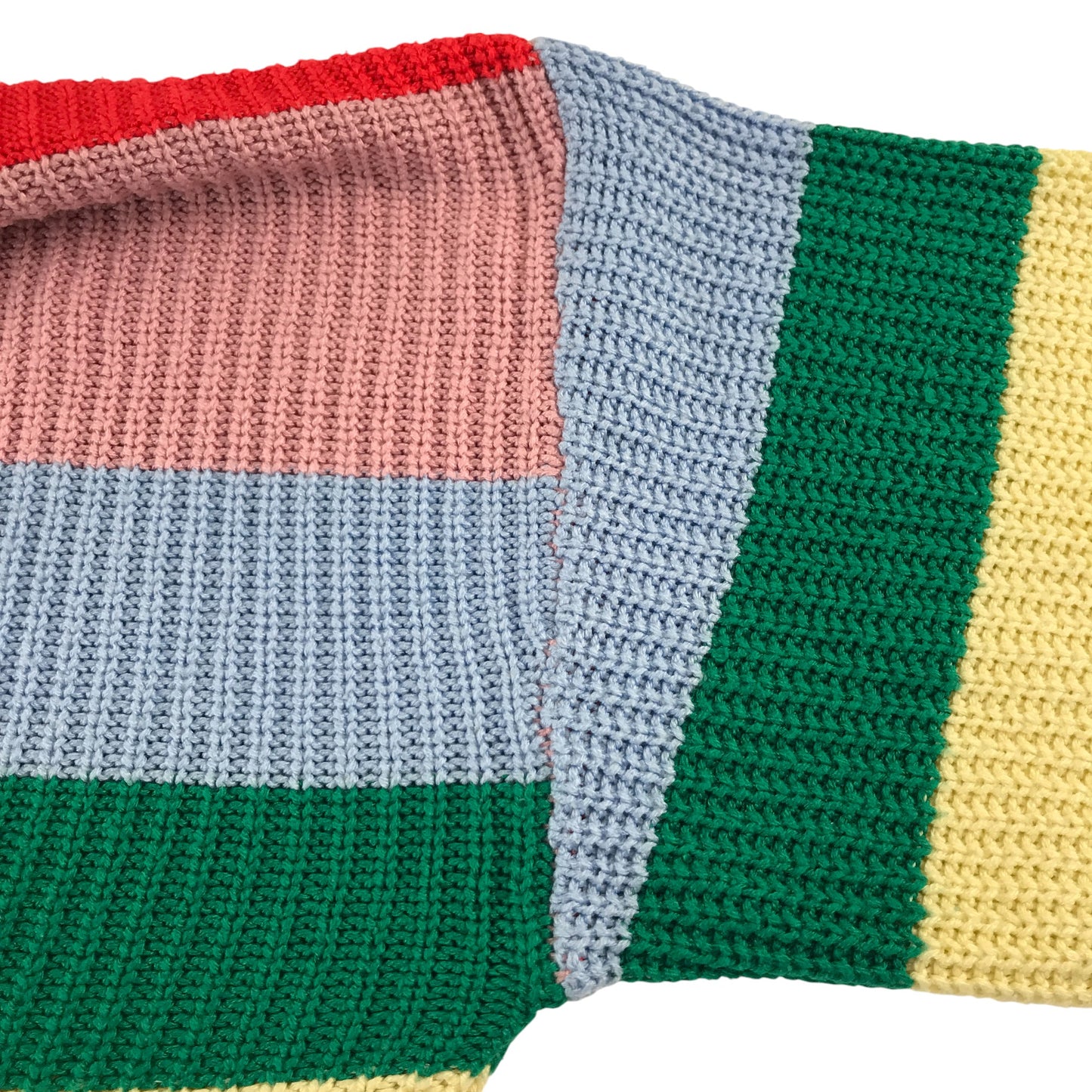 Monki jumper women's XS multicoloured colourful stripy cuffed arms
