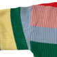 Monki jumper women's XS multicoloured colourful stripy cuffed arms