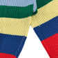 Monki jumper women's XS multicoloured colourful stripy cuffed arms