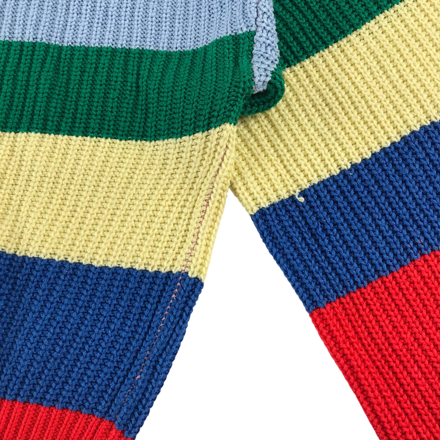 Monki jumper women's XS multicoloured colourful stripy cuffed arms