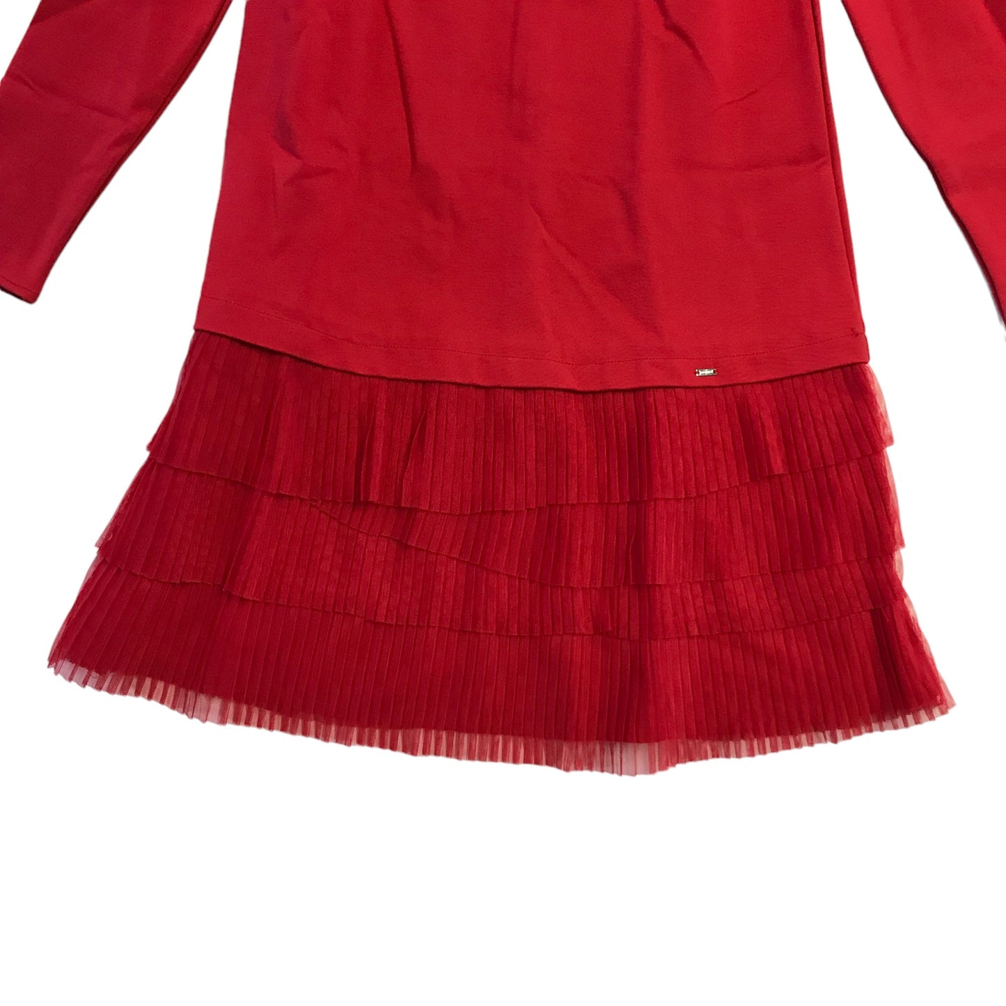 Mayoral dress 12 years red A-line jersey with frilled collar