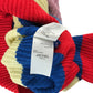 Monki jumper women's XS multicoloured colourful stripy cuffed arms