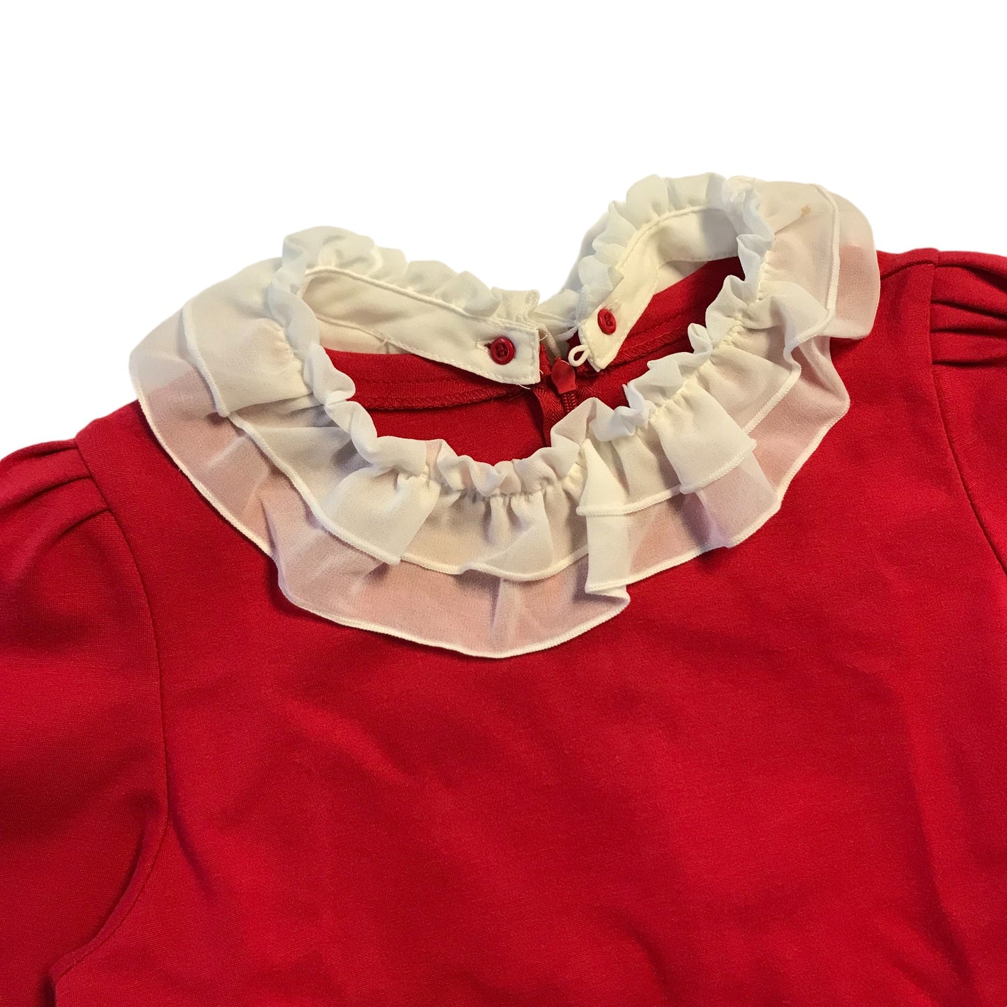 Mayoral dress 12 years red A-line jersey with frilled collar