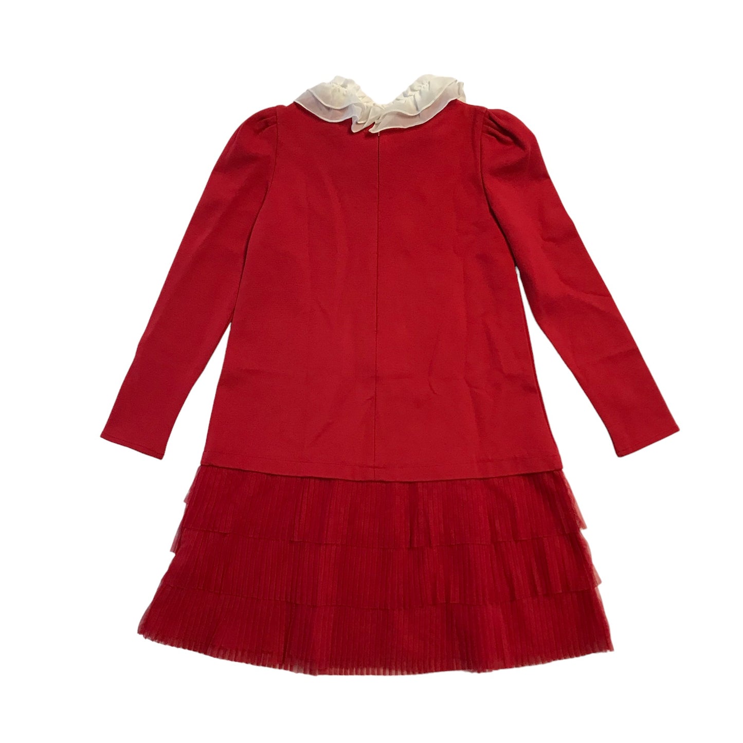 Mayoral dress 12 years red A-line jersey with frilled collar