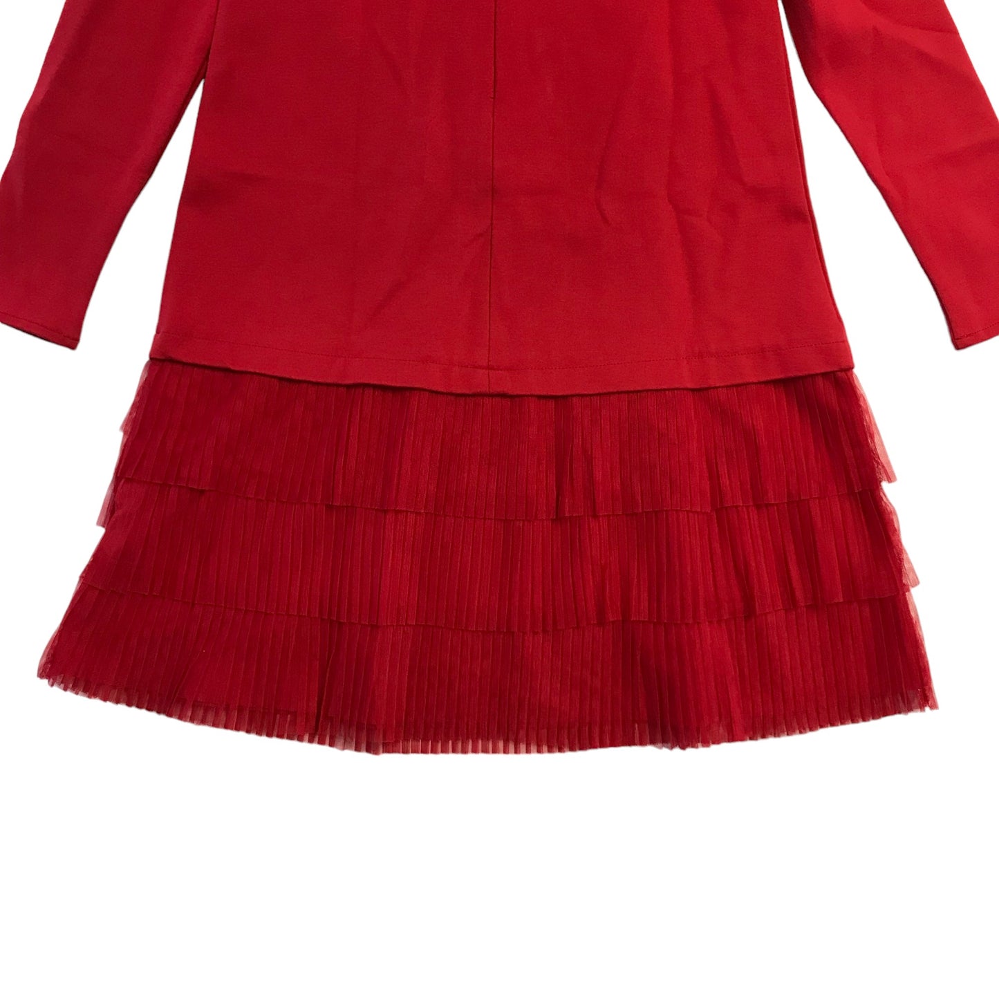 Mayoral dress 12 years red A-line jersey with frilled collar