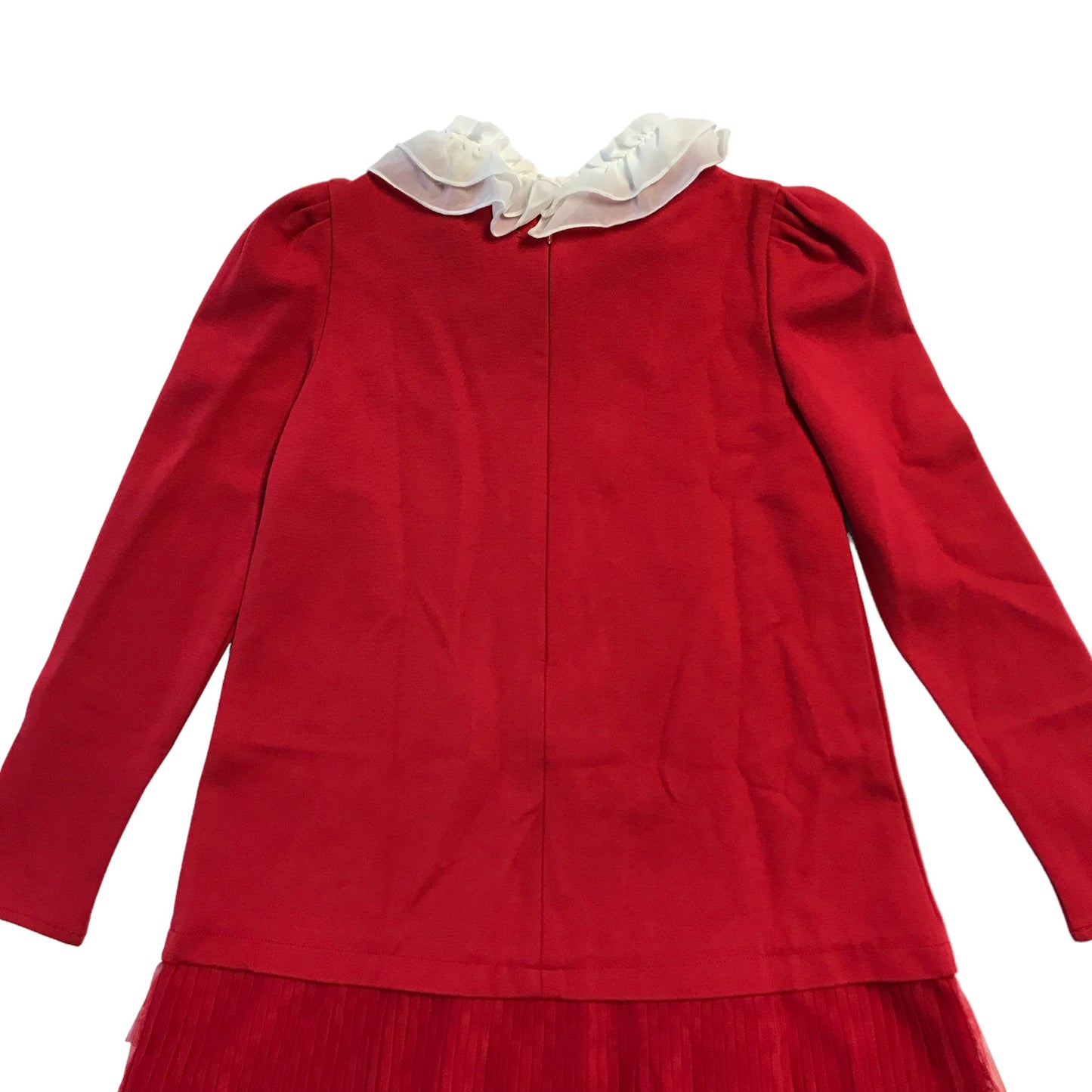 Mayoral dress 12 years red A-line jersey with frilled collar