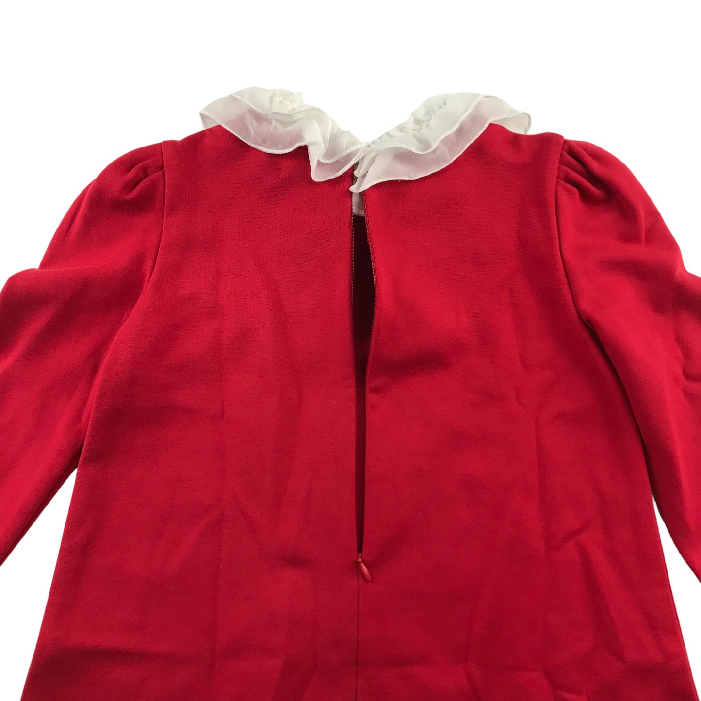 Mayoral dress 12 years red A-line jersey with frilled collar