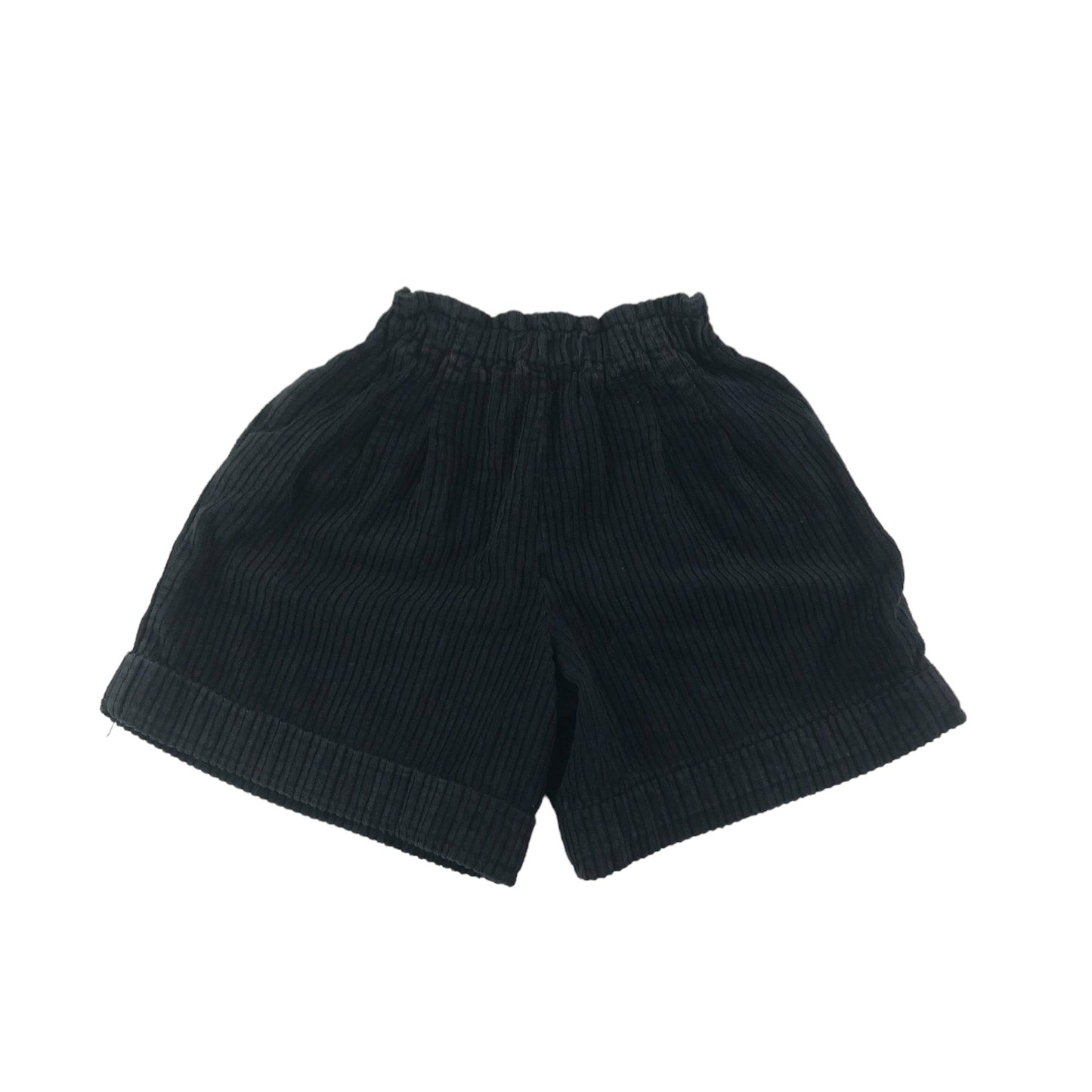Zara Shorts Age 6-7 Black Corduroy Style Flared Cotton
