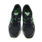 Asics trainers shoe size UK 10.5 black white soles and green detailing