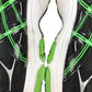 Asics trainers shoe size UK 10.5 black white soles and green detailing