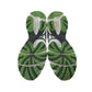 Asics trainers shoe size UK 10.5 black white soles and green detailing