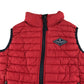 Joules Gilet 5-6 years red with navy detailing and logo