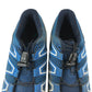 Salomon trainers shoe size UK 4 blue and yellow speed cross pull cord slip on
