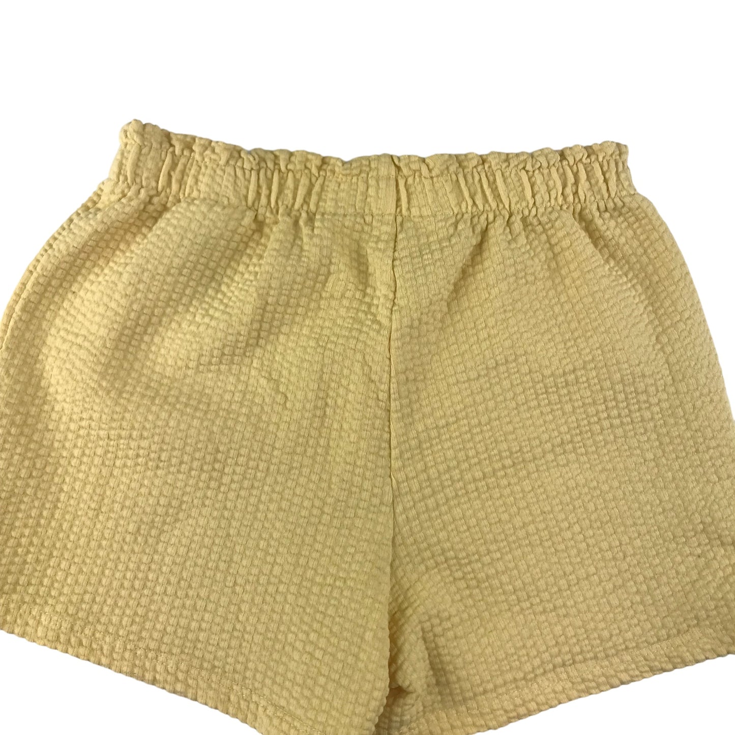 H&M Shorts Age 5 Yellow Waffle Style Elasticated Waist