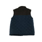 M&S Gilet 6-7 years navy quilted jacket with brown corduroy upper chest