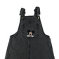 Zara Dungaree Dress Age 4 Dark Grey Mickey mouse Embroidery Cotton
