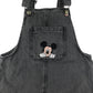 Zara Dungaree Dress Age 4 Dark Grey Mickey mouse Embroidery Cotton