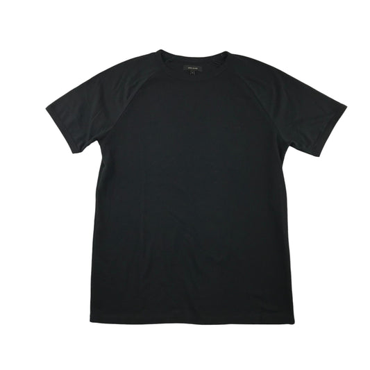 River island T-Shirt Men's Large Black Plain