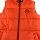 M&S Gilet 9-10 years orange fleece lined with black detailing