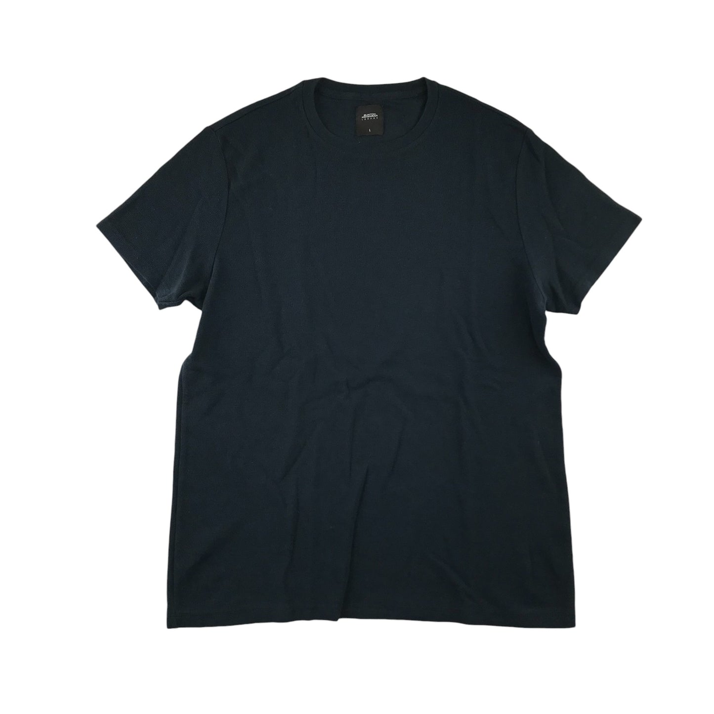 Burton Menswear T-Shirt Men's Large Navy Plain Cotton