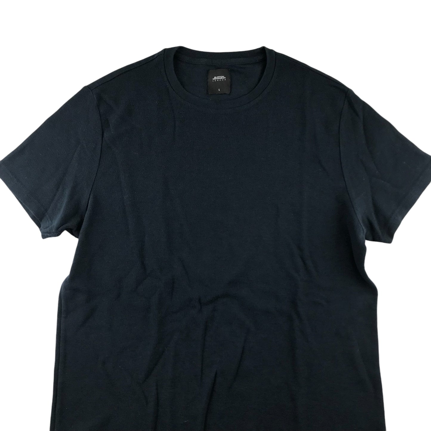 Burton Menswear T-Shirt Men's Large Navy Plain Cotton