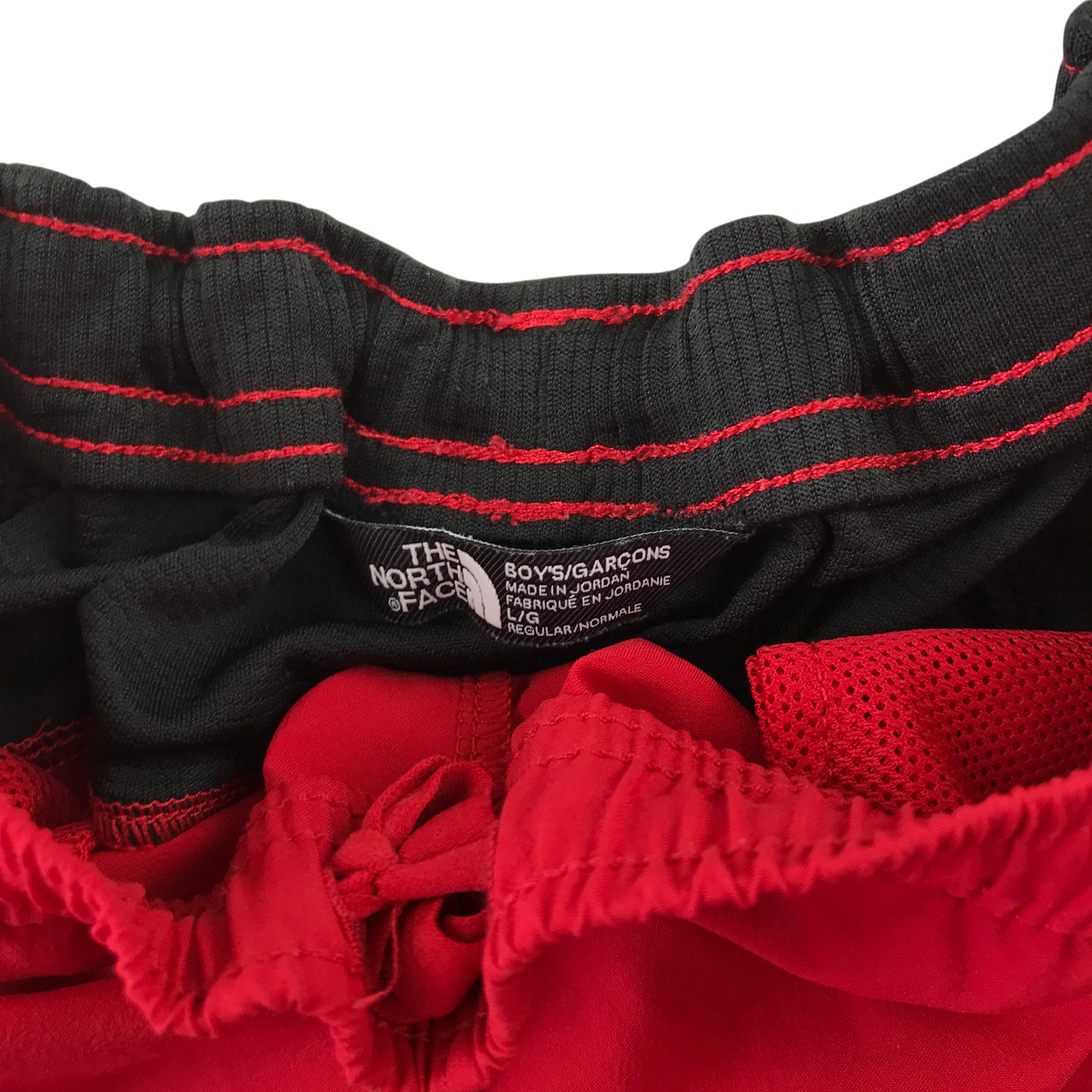 North Face 12-13 years red sports shorts