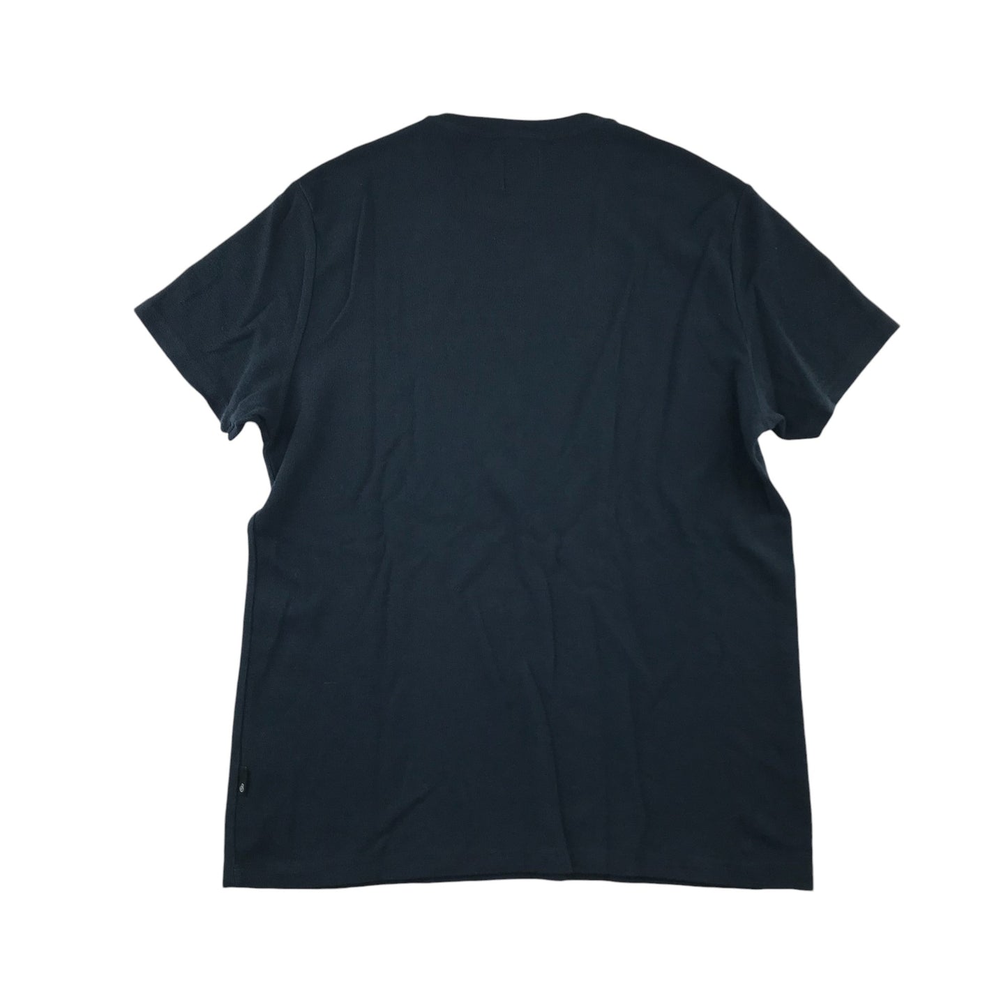 Burton Menswear T-Shirt Men's Large Navy Plain Cotton