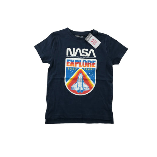 Pep&Co t-shirt 4-5 years navy blue NASA short sleeve cotton