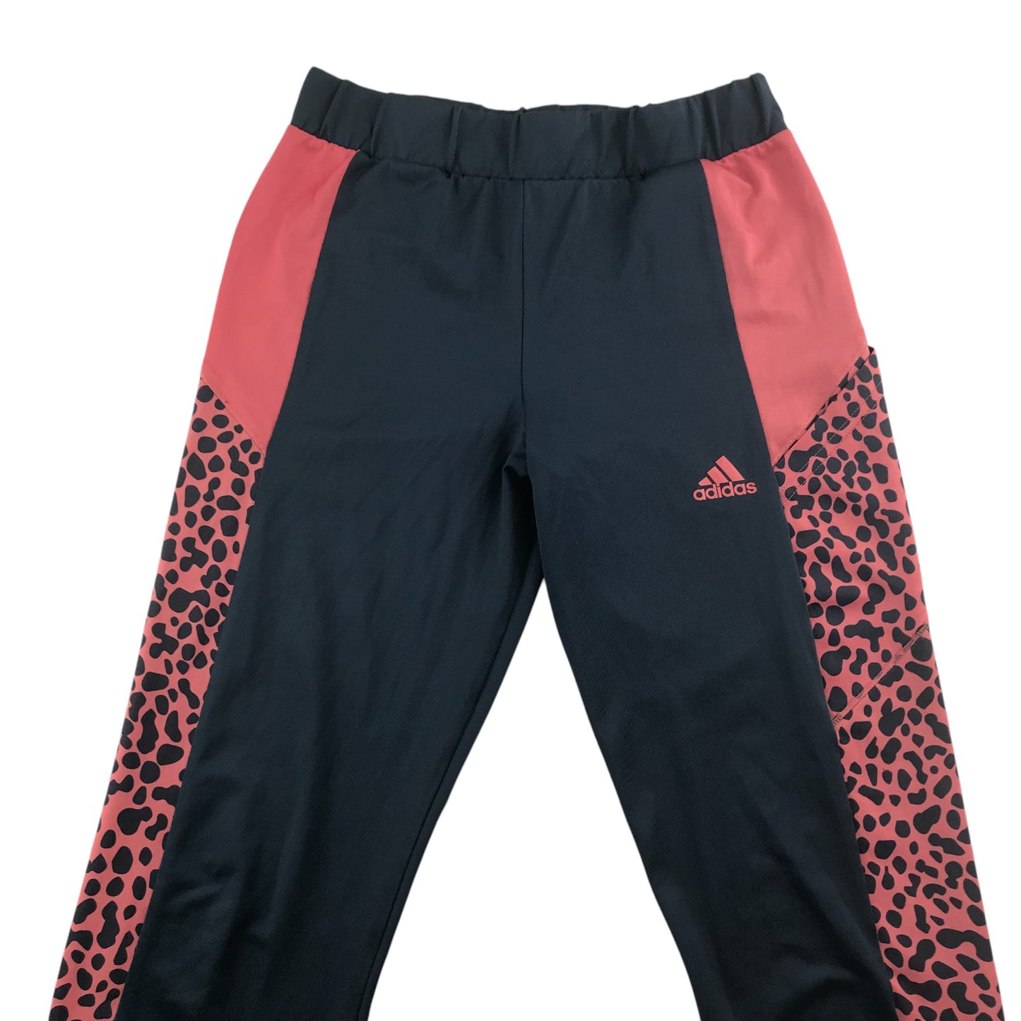 Adidas sport leggings 13-14 years navy and pink with spotted pattern