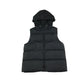 Shein Gilet women's M black plain puffer with hood
