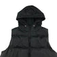 Shein Gilet women's M black plain puffer with hood
