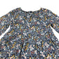 John Lewis dress 4-5 years navy and yellow floral long sleeve