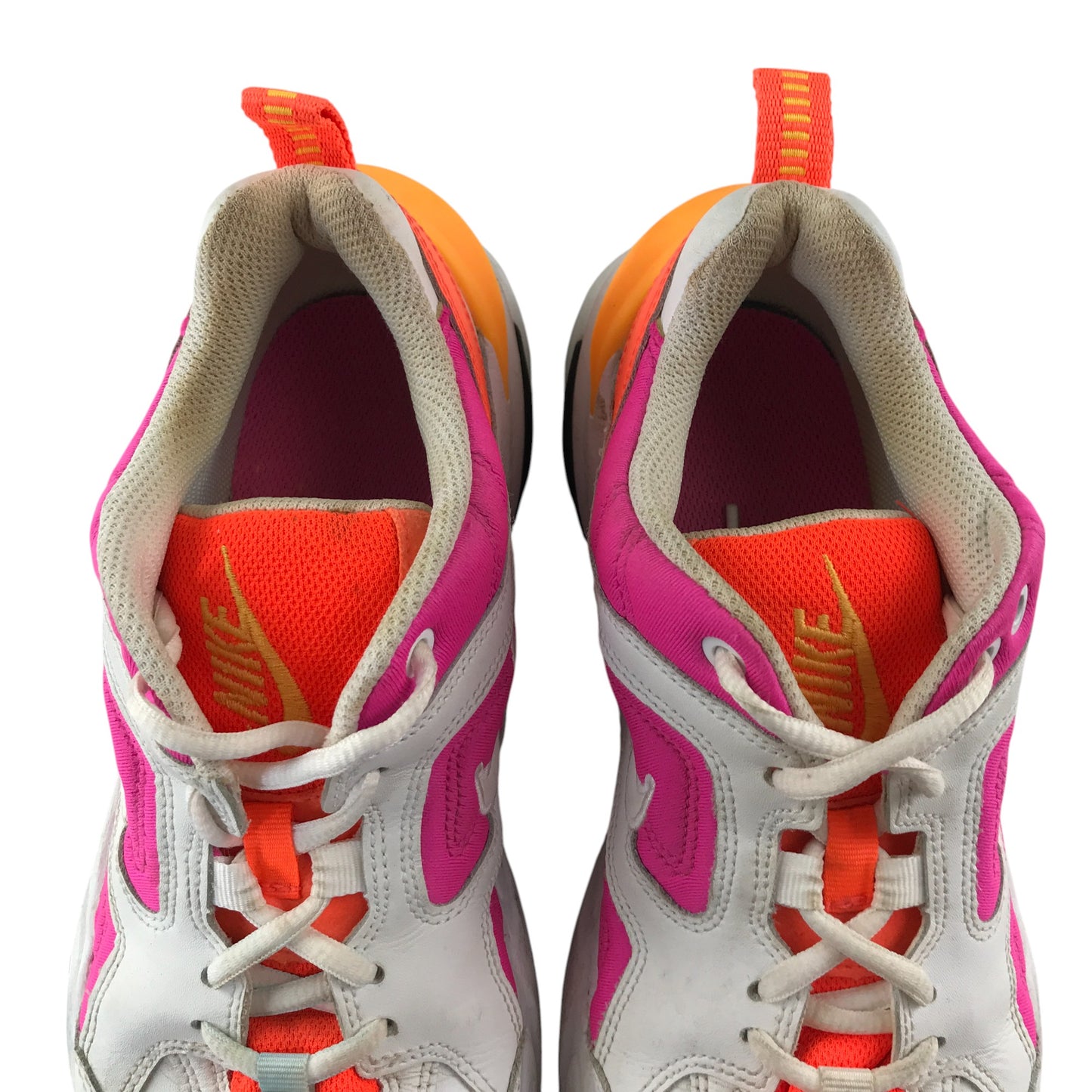 Nike trainers shoe size UK 6 white pink and orange colourway