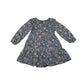 John Lewis dress 4-5 years navy and yellow floral long sleeve