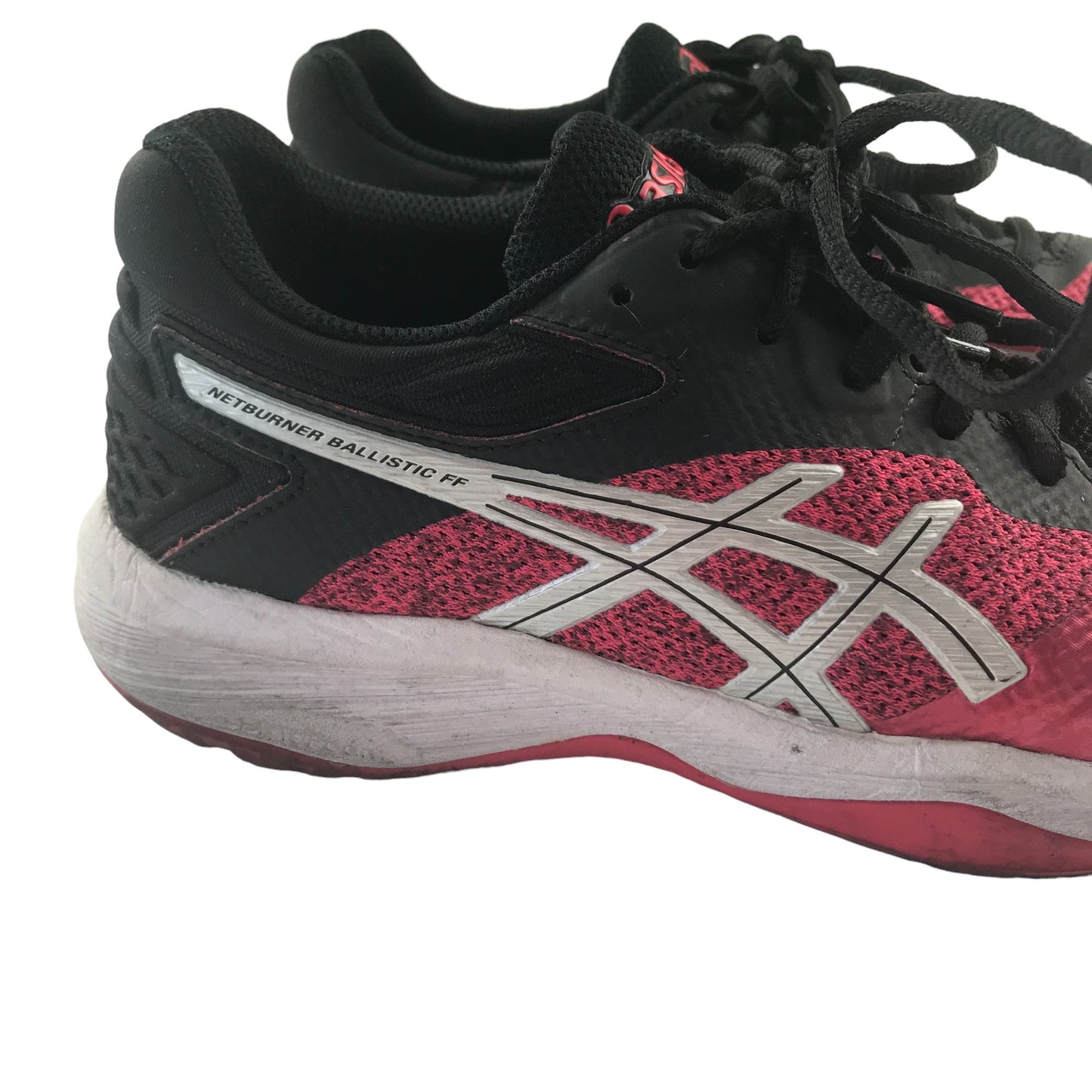 Asics Gel Netburner Ballistic Trainers Shoe Size 7 Shiny Pink and Black
