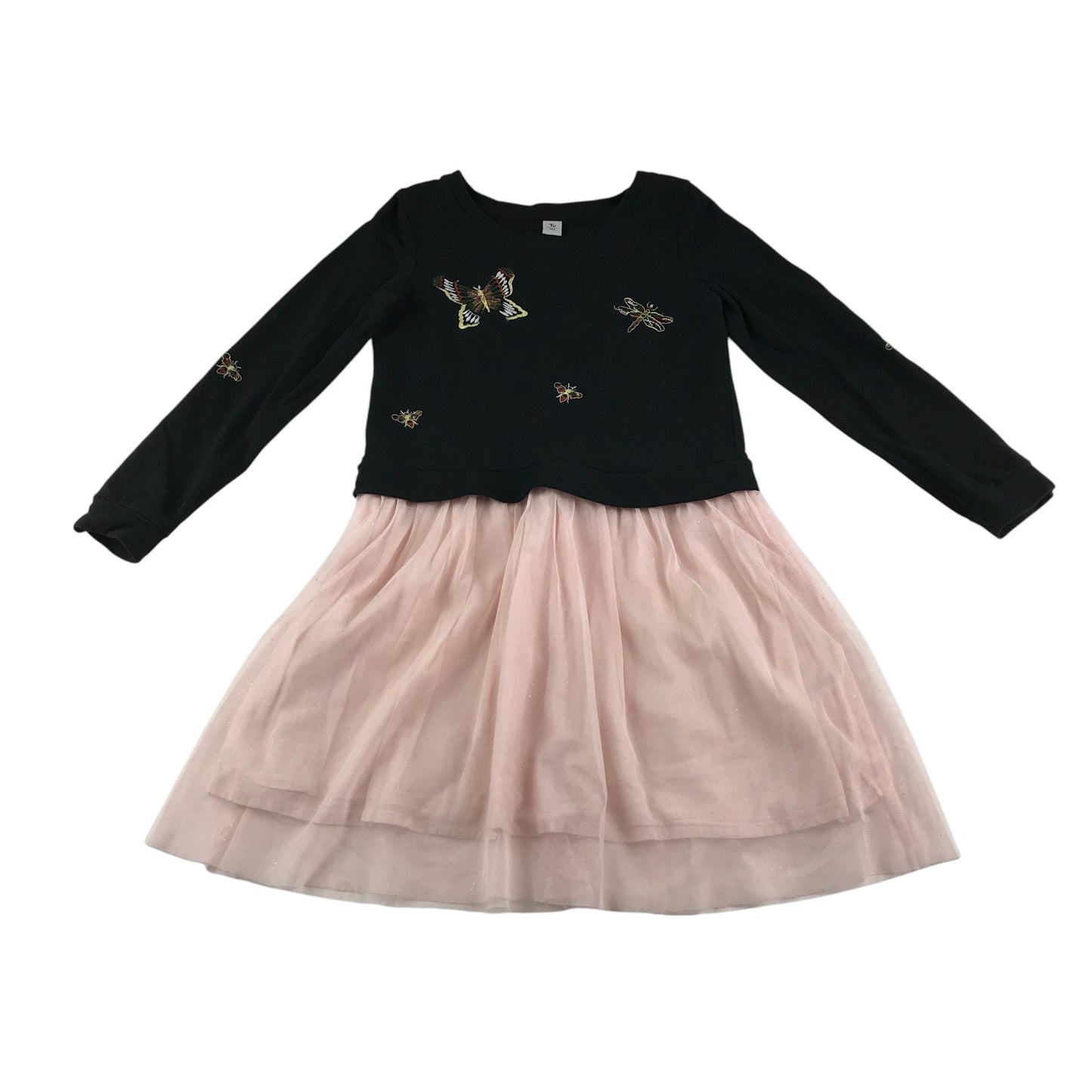 Tu dress 7-8 years back and pink embroidered butterflies