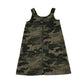M&S dress 6-7 years khaki green and brown camo pattern A-line dungaree style