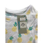 Primark t-shirt 9-10 years white pineapple print short sleeve cotton