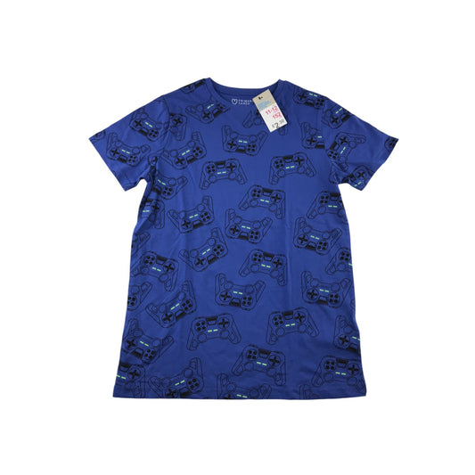 Primark t-shirt blue gaming controller print short sleeve cotton