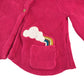 M&S cardigan 5-6 years pink knitted cloud rainbow embroidered cotton