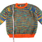 Handknitted jumper 5-6 years multicolour pattern