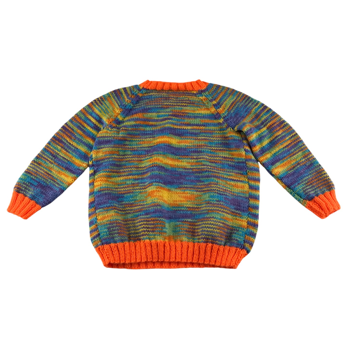 Handknitted jumper 5-6 years multicolour pattern